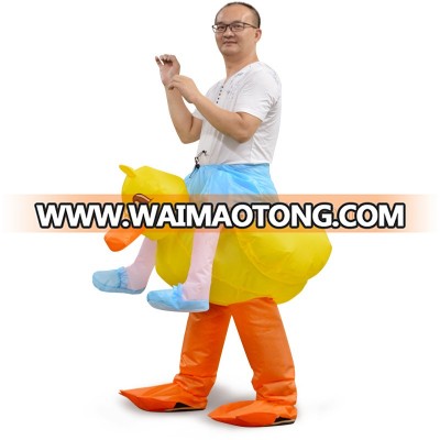 Hot Sale Halloween Costume Inflatable Yellow duck Costume for Cosplay Party Inflatable Costume for Adults