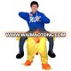 Factory direct sale ride on chicken costume funny party costume for adults