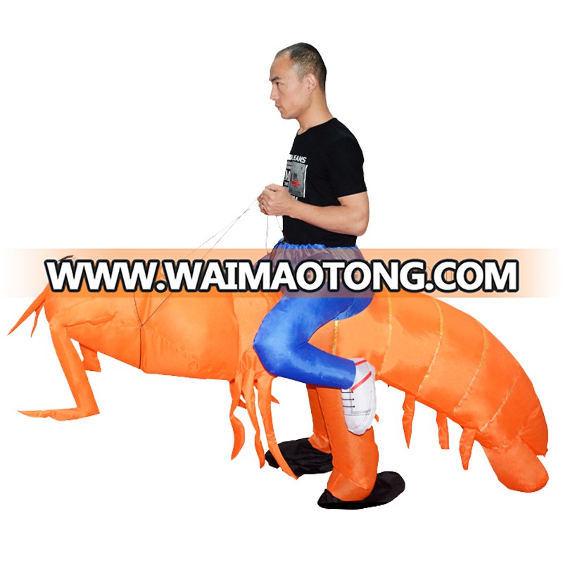 Hot Sale New Design High Quality Inflatable Pi pi Shrimp Costume Inflatable Costume Halloween Costume